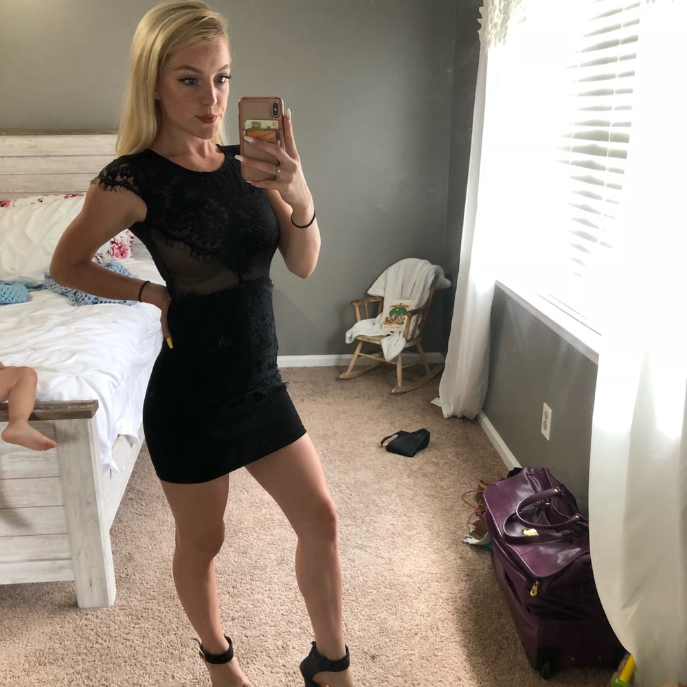 Black lace dress